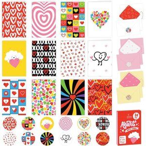 24 Pack 4x6in Blank Valentines Cards for Adults